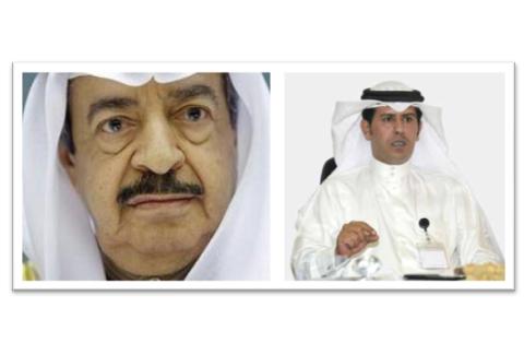 (Left) PM Khalifa Al Khalifa (Right) Mubarak ben Huwail
